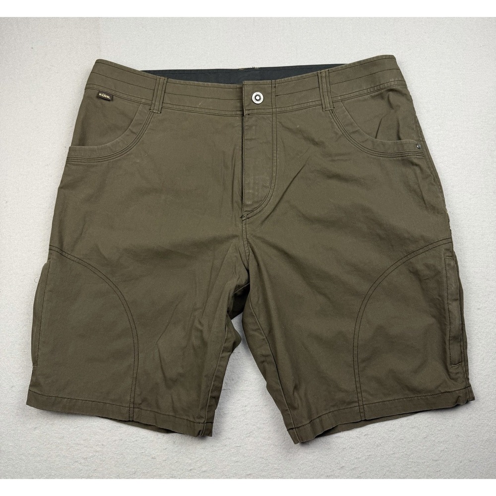 Kuhl Mens 38 Ramblr Shorts Brown Vintage Patina Dye Stretch Hiking
